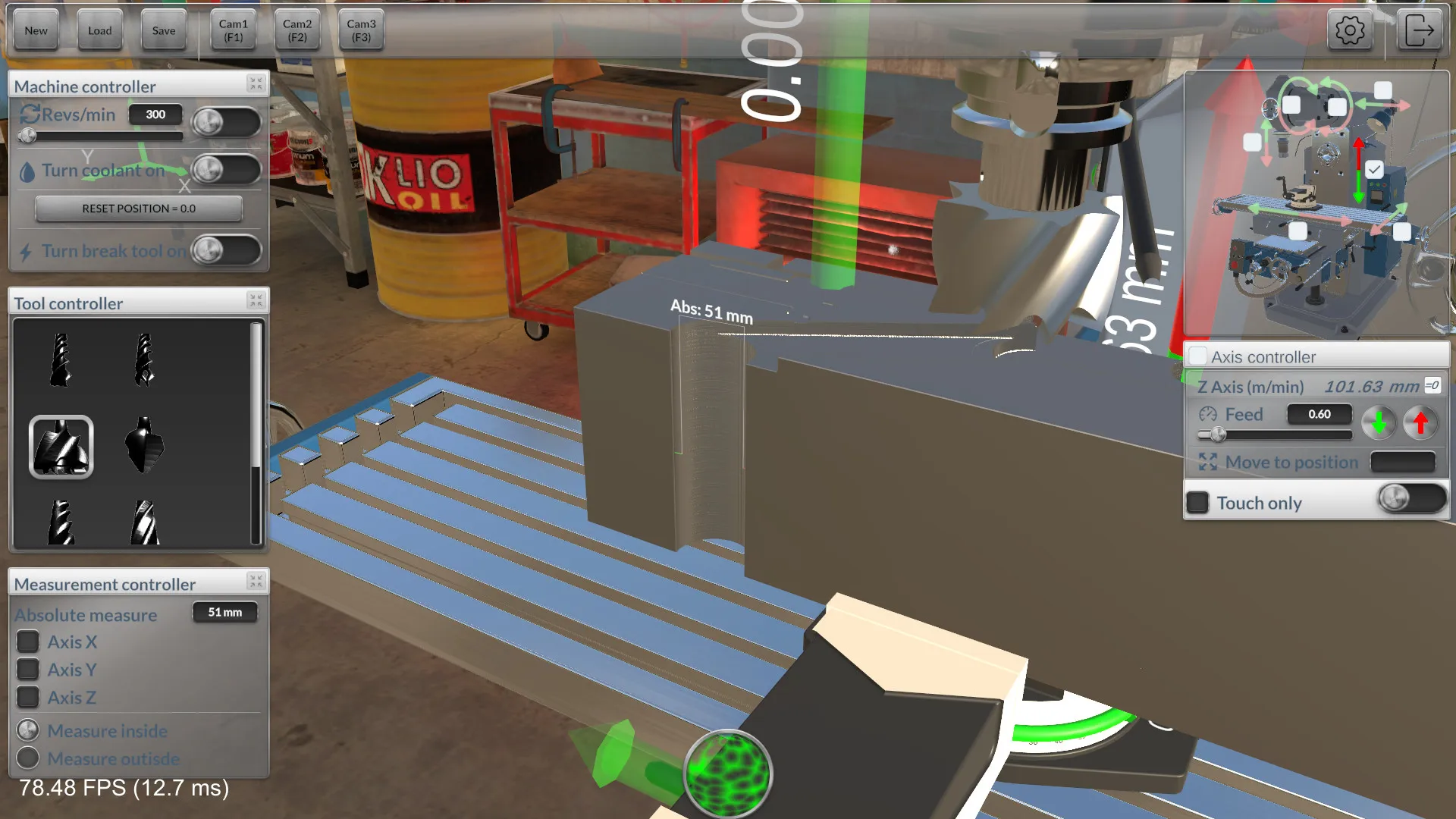 铣削机模拟器/Milling machine simulator